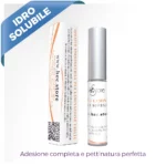 Contenitore cosmetico verticale color grigio chiaro e arancio con scatolina accanto
