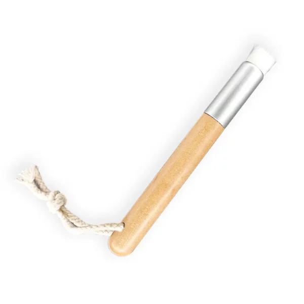 pennello setole bianche manico legno chiaro