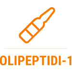 simbolo grafico arancione polipeptidi provetta