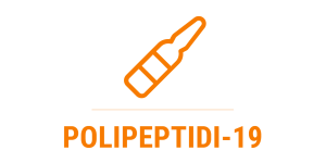 simbolo grafico arancione polipeptidi provetta