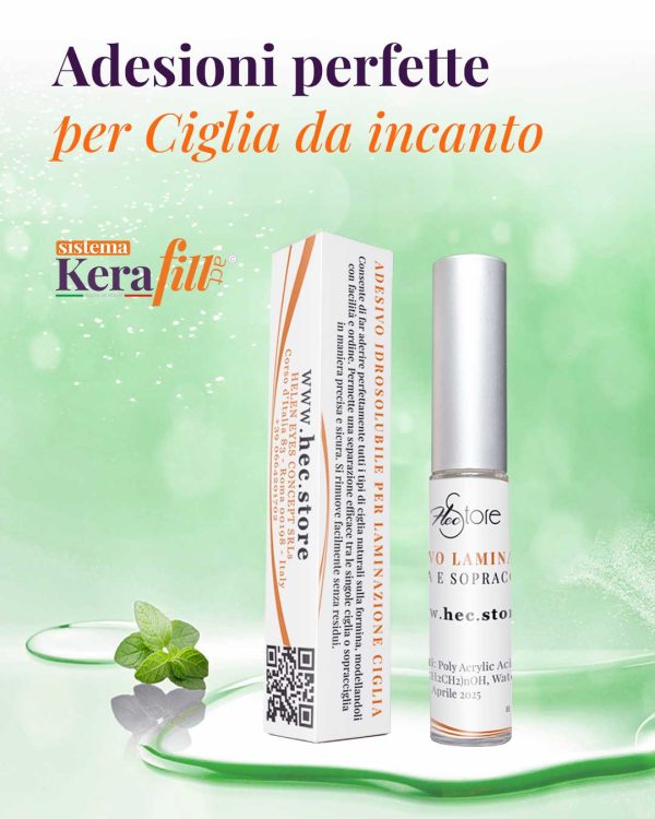 composizione del packaging della colla laminazione con pianale plastico e foglia verde