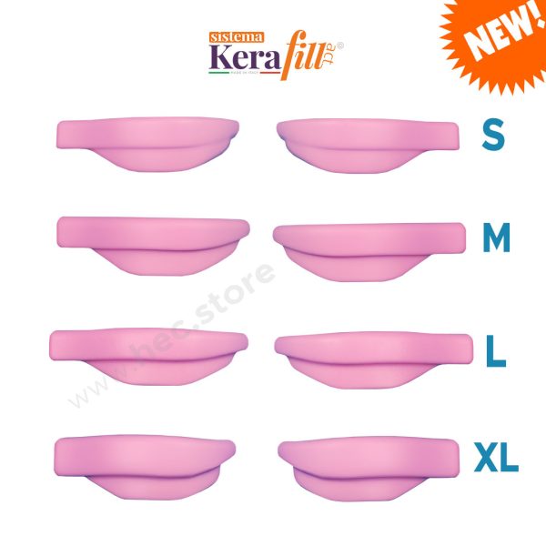 foto di 4 coppie di Dolphin PAD - Bigodini Silicone Laminazione ciglia rosa