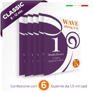 bustina bianca e viola per crema cosmetica con scritta Classic