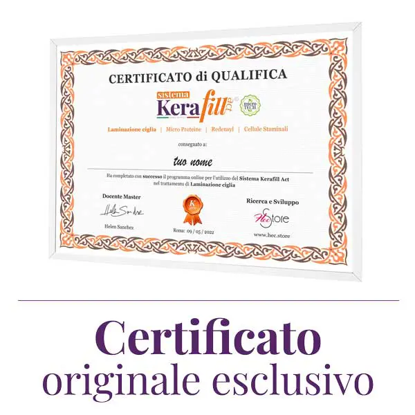 certificato mockup arancione obliquo