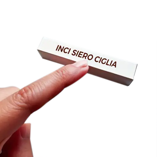 dito che indica una scatolina con sopra scritto INCI