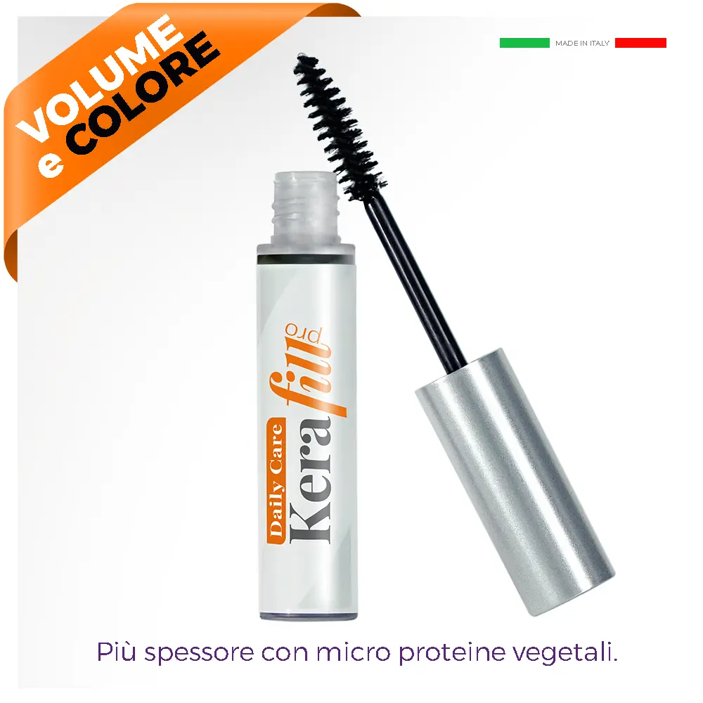 contenitore cosmetico verticale su con tappo con pettinino poggiato di lato