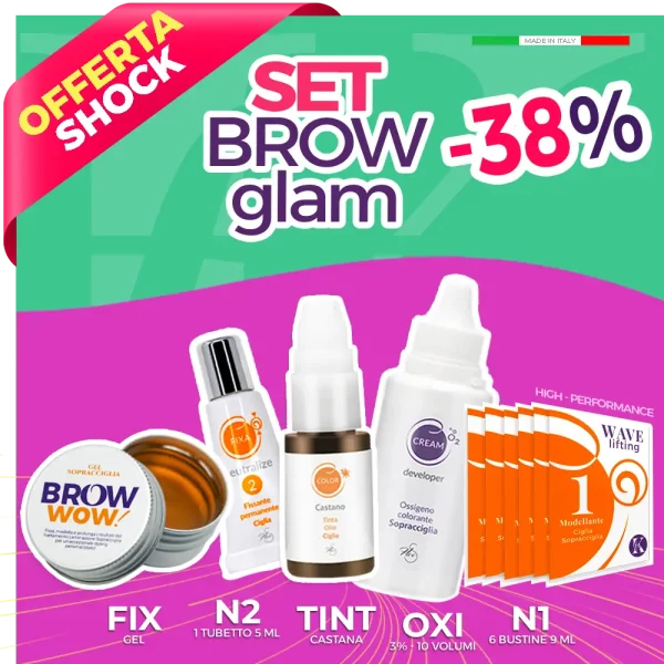 cinque prodotti cosmetici in piedi con fondo verde e llla con scritta -26%