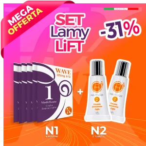 2 prodotti cosmetici in piedi con fondo rosso con scritta -231%
