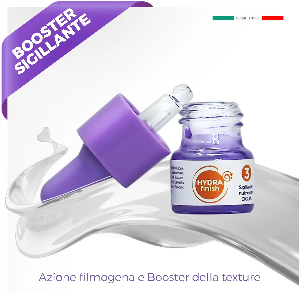 Contenitore basso cosmetico con pompetta dosatore color viola ed effetto 3D flusso