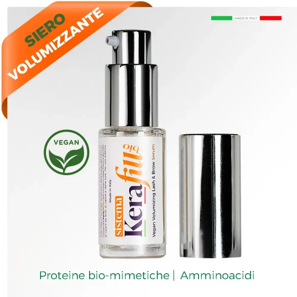 pack cosmetico bottiglietta in piedi con tappo laterale e foglia vegan