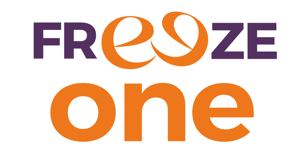 scritta freeze one con due e speculari arancioni