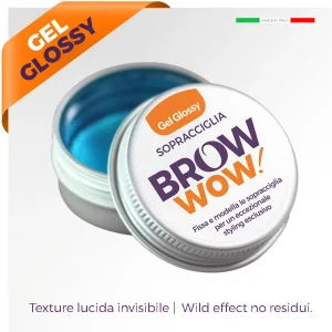 vesetto color argento aperto con prodotto azzurro trasparente dentro