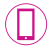 icona cellulare icona cellulare fuxia con cerchio